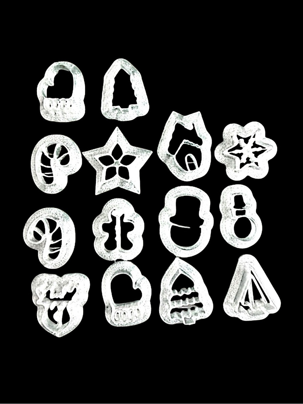 14Pc Christmas Polymer Clay Cutters Set Winter Holiday Earring Clay Cutters